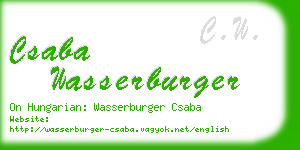 csaba wasserburger business card